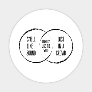 Hungry Like The Wolf Venn Diagram Magnet